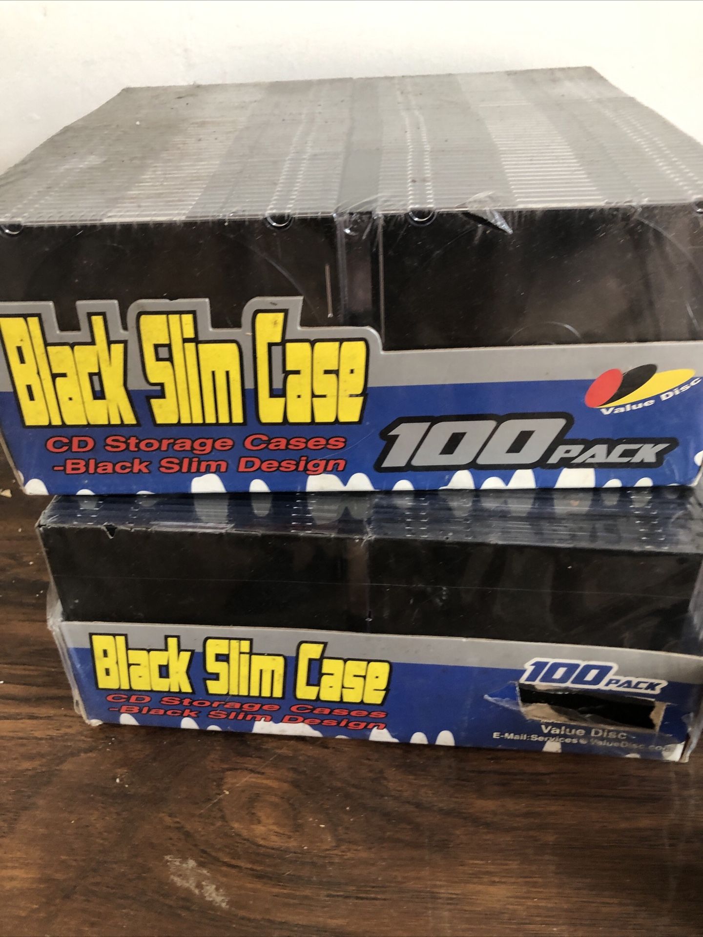 2 Cases Brand New Unopened 100 Count Jewel Cases DVD/CD Cases.