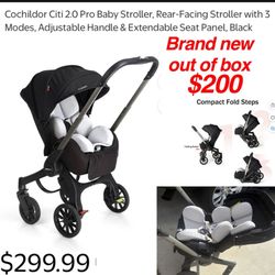 New out of box Cochildor Citi 2.0 Pro Baby Stroller, Rear-Facing Stroller with 3 Modes, Adjustable Handle & Extendable Seat Panel, Black $200 firm cas