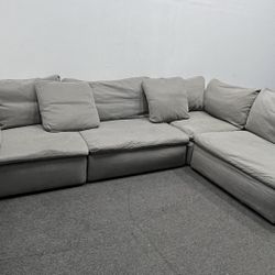 This light brown Pottery Barn is in great condition measures 121.5 X 90 inches. deeply cleaned & all covers were washed. We deliver & setup.