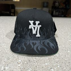 KTHLA Kill The Hype - LA Tonal Flame Fitted Cap - Black - sz 7 - New w/ Tags