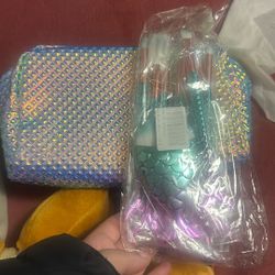 Mermaid Style Makeup Brushes With Bag 