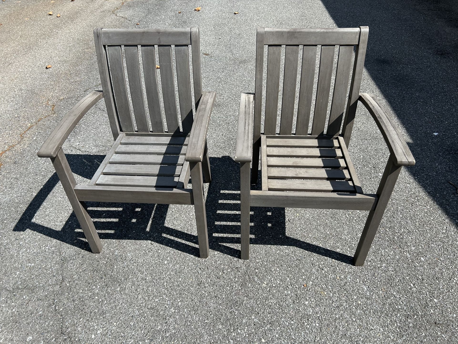 2 Beautiful Acacia Wooden Chairs **