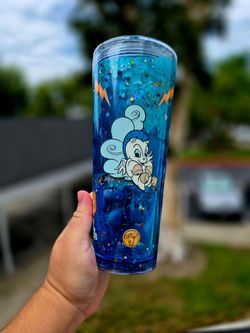 Disney Hercules Pegasus Glitter Tumbler lava lamp 24 oz Starbucks style snowglobe