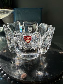 Orrefors “Corona” Crystal Commemorative Bowl