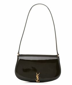 SAINT LAURENT VOLTAIRE SHOULDER BAG DARK VINEYARD PATENT LEATHER GOLD YSL