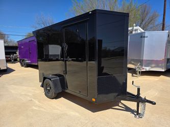 2026 New 5x10 SA Screwless Enclosed Trailer | Blackout | Spoiler package | .08 polycor | dexter axle | 1035 (BLACK)