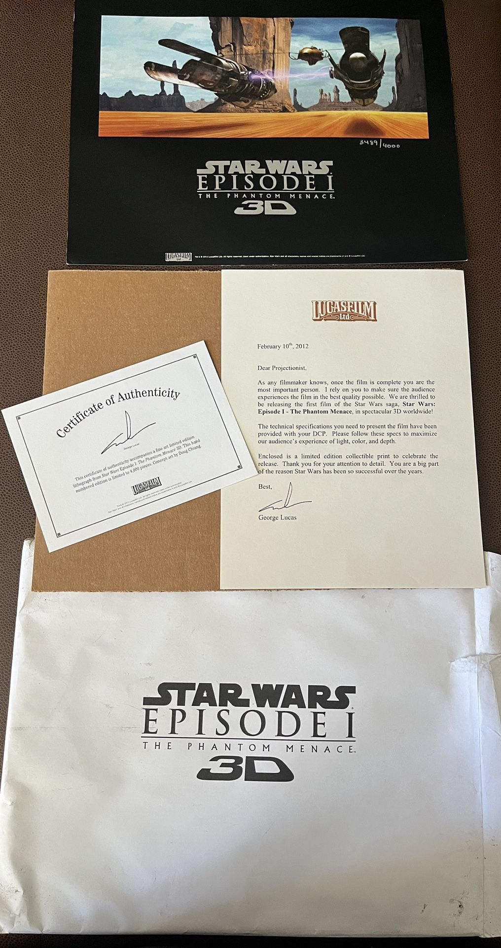 Star Wars Episode 1 Lithograph 3439/4000