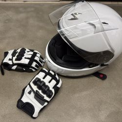 Motorcycle Helmet & Gloves