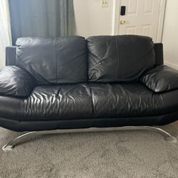 Italian Leather Love Seat