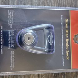 Harley Davidson Motorcycle Security Siren Disc Brake Lock