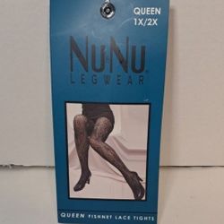 Fishnet Lace Tights -Black -Size 1X-2X