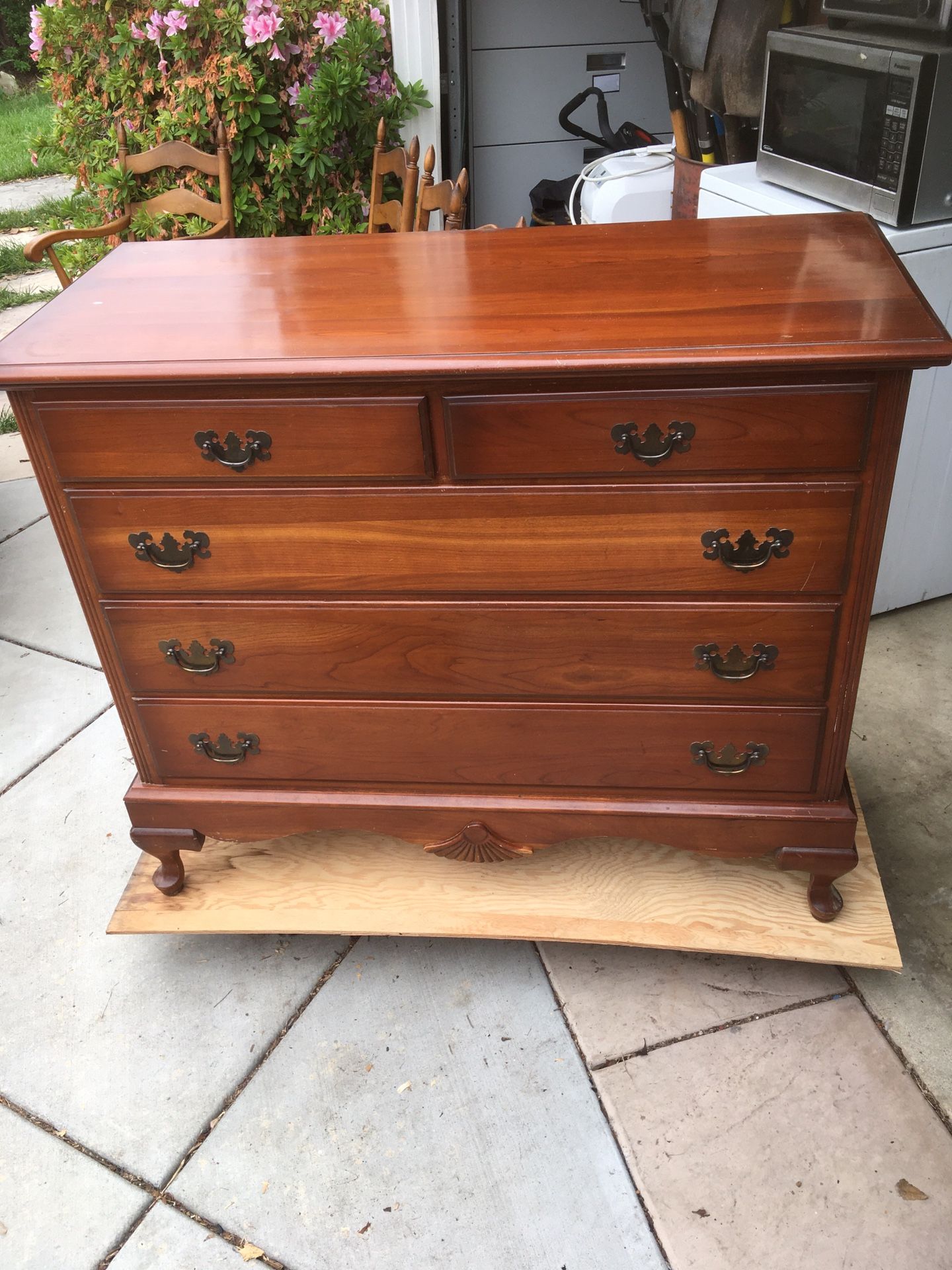 NICE! solid cherry wood dresser with mirror