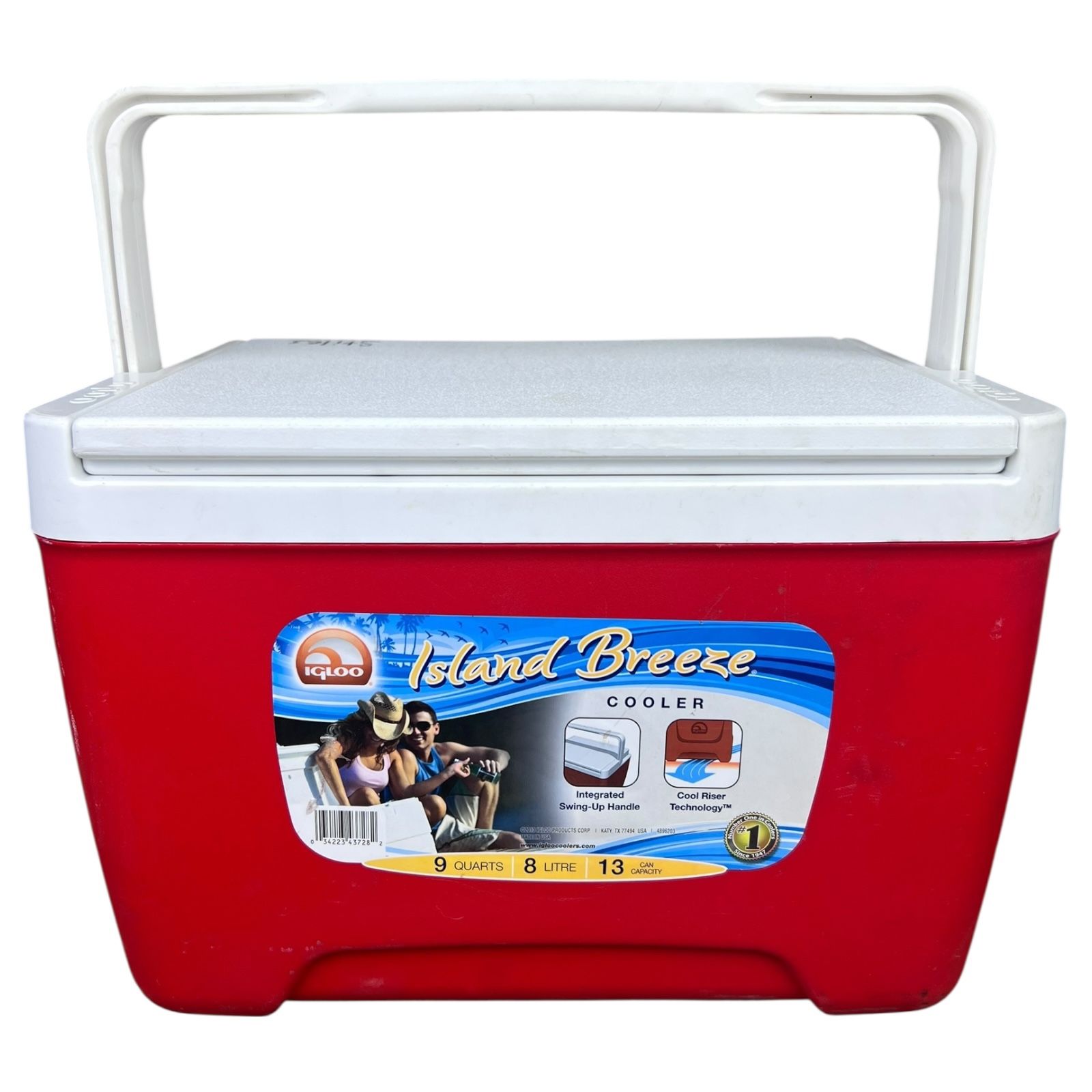 Igloo Island Breeze Cooler 9 Quart 8 Liter 13 Cans Red Traveler Cooler