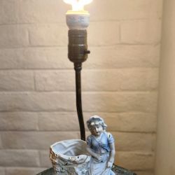 Vtg Bisque Lamp
