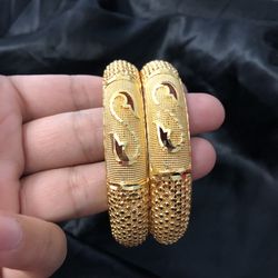 22k Gold Plated Kadas Size 2-6 2-8 Available 