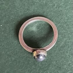 Mignon Faget Sterling Silver Meridian Hematite size 5 ring 