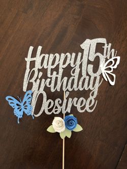 Happy birthday cake topper
