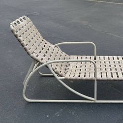 Vintage Mid Century Adjustable Lounge Chaise Pool Beach Camping Summer Tanning Chair