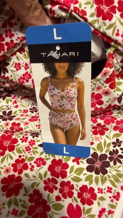 Tahari Floral Two-Piece Swimsuit Size L