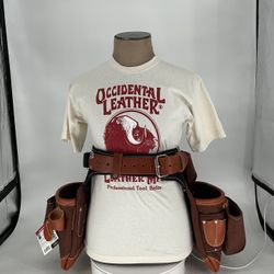 OCCIDENTAL LEATHER® 9855 Adjust-to-Fit™ FatLip™ Tool Belt Set - Café Color