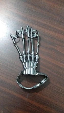 Halloween skeleton hand bracelet