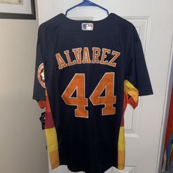 Houston Astros Yordan Alvarez navy jersey size m
