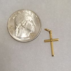 Vintage 1/20 14K GF THEDA Dainty Cross Pendant (Gold Filled, 5% 14K Gold)