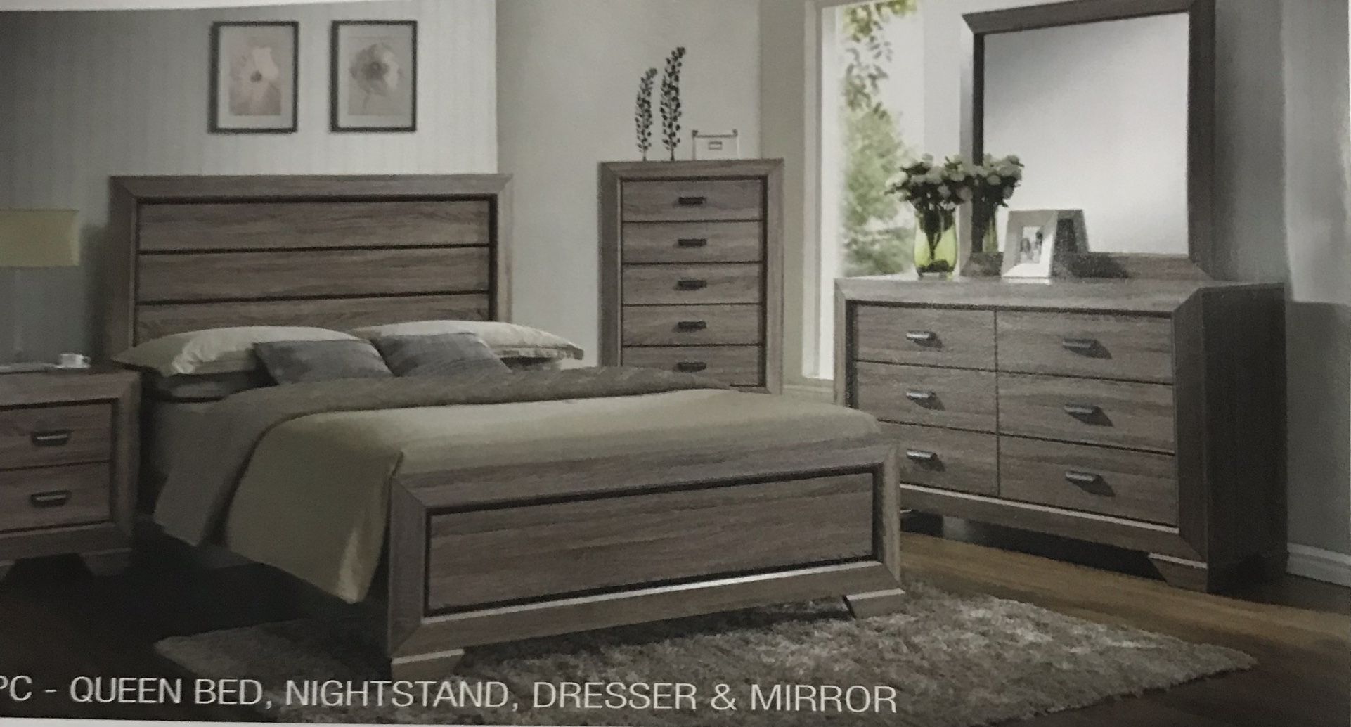 Brand New Queen Size Bedoom Set$799.financing Available No Credit Needed