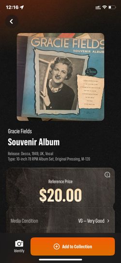 GRACIE FIELDS souvenir album set