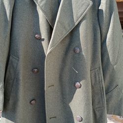 United States Marine Corps Vintage Wool Trench Coat
