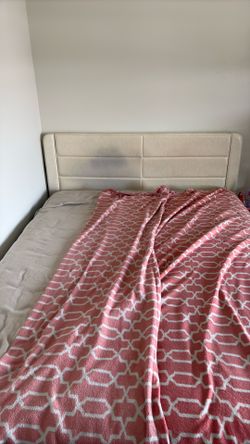 cream modern QUEEN bed frame