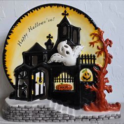 Blue Sky Halloween Ceramic Votive Decor