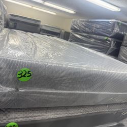 TWIN SIZE MEMORY FOAM MATTRESS & BOX SPRING BED SET