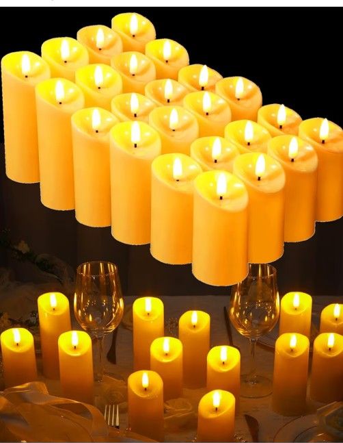 New 22 Led Flameless Pillar Candles
