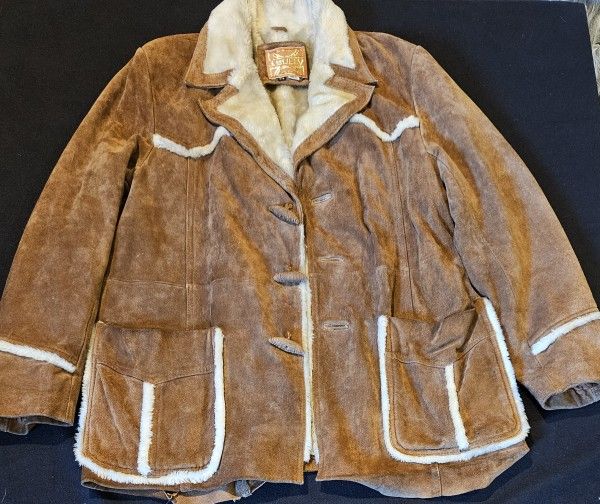 J Sully Vintage Wear Brown Leather Serpa Jacket Coat Mens Size 44