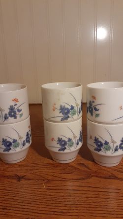 6 Piece Chinese Tea Cups