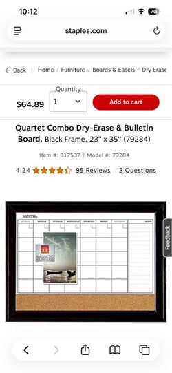 Dry-Erase Calendar & Bulletin Board
