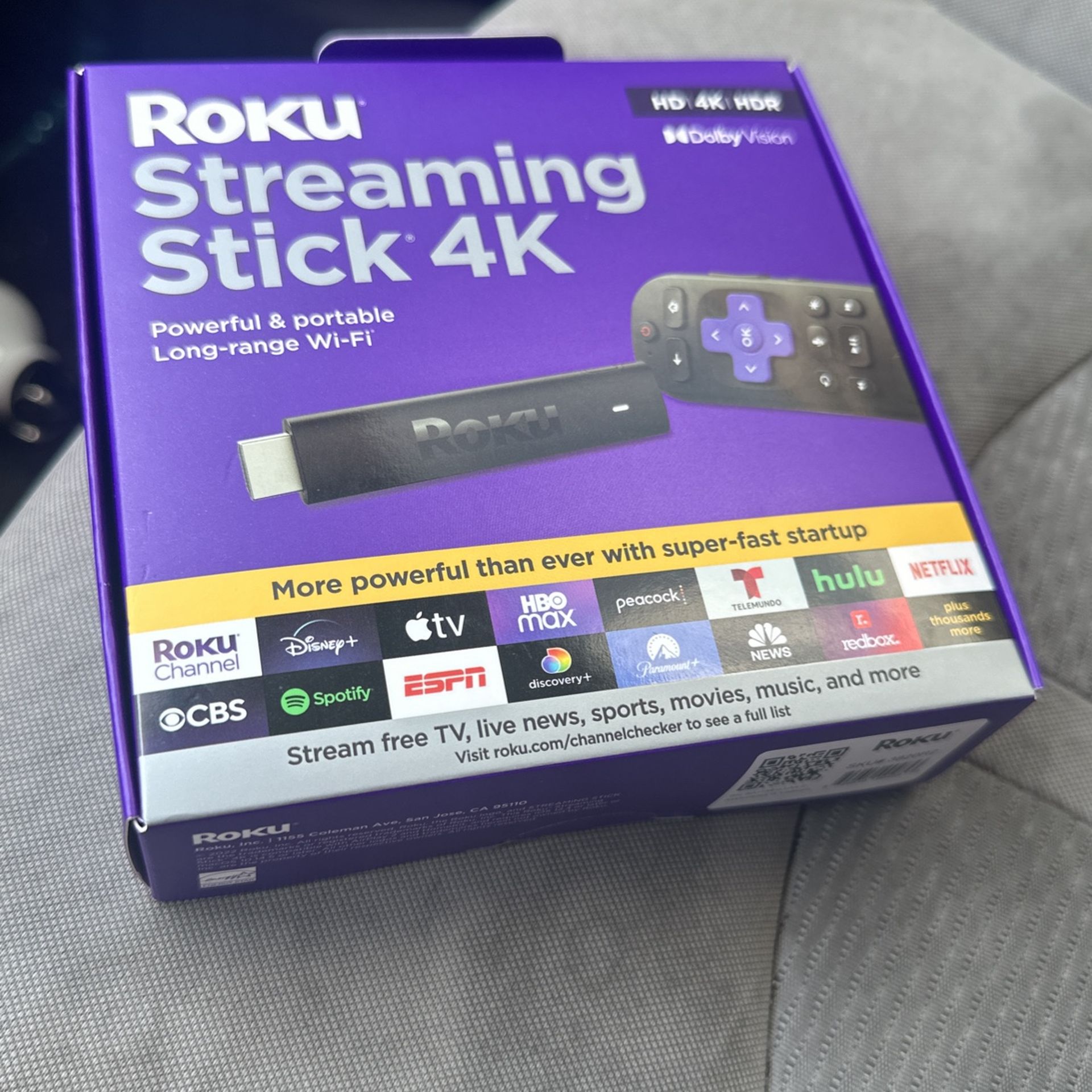Roku Streaming Stick 4k NEW