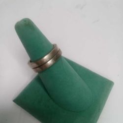 2 Sterling Silver .925 Bands Rings Size 8.5