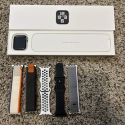 Apple Watch SE 2 – 44mm Aluminum Silver, GPS + Cellular +5 straps
