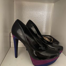 Jessica Simpson Multi Color Platform Heels 7.5