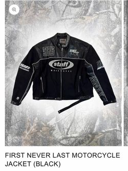 STAFF WORKFORCE - FIRST NEVER LAST MOTORCYCLE JACKET *NEVER WORN*!!