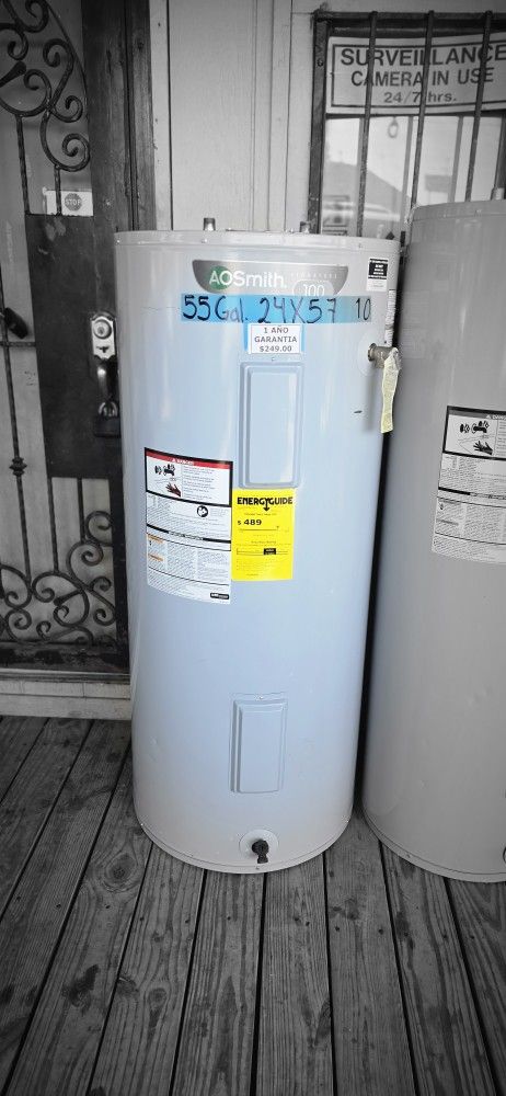 Electric Water Heater 1 Year Warranty Garantia Por Escrito