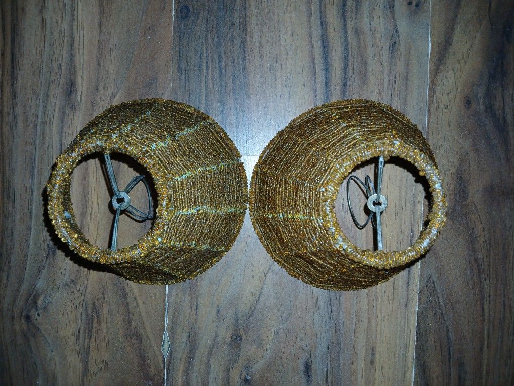 Vintage Mini Beaded Lamp Shades $60 For The Pair