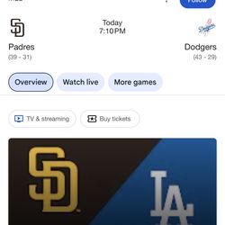 Dodgers Vs Padres