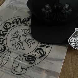 All black chrome hat