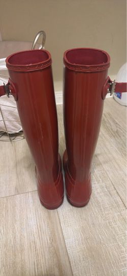 Red Hunter boots