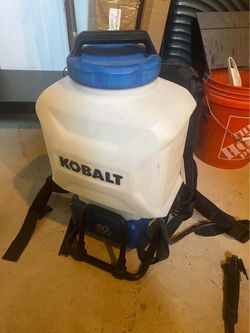 Kobalt 40v backpack sprayer. Missing wand, no charger and no battery included
