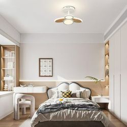 Led Ceiling Light Fixture for Kids Room: Flush Mount Ceiling Lamp Remote Control - Bee Shape Light Dimmable 16.9" for Bedroom Living Room