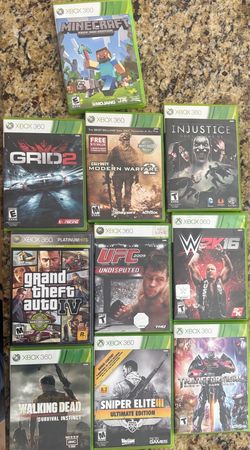 Xbox 360 9-Game Bundle — Minecraft, GTA IV, WWE, Walking Dead + More — $85 OBO